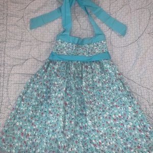 Buttons & Bubbles Sky Blue dress with Flowers